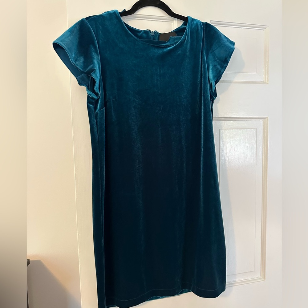 Cynthia Rowley Teal Velvet Dress